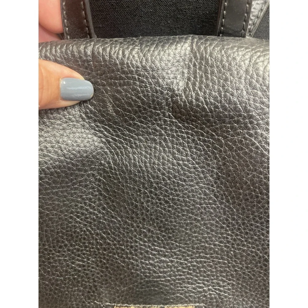 Michael Kors Ginger Flap Drawstring‎ Backpack Medium Pebbled Black